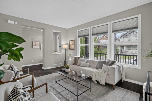 211 Skyview Point Road Ne, Calgary, AB - Indoor Photo Showing Living Room