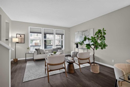 211 Skyview Point Road Ne, Calgary, AB - Indoor Photo Showing Living Room