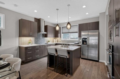 211 Skyview Point Road Ne, Calgary, AB - Indoor Photo Showing Kitchen With Upgraded Kitchen