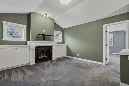 37 Cranleigh Heath Se, Calgary, AB - Indoor With Fireplace