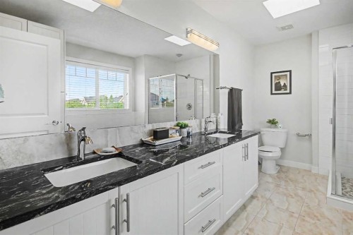2 Baywater Cape, Airdrie, AB - Indoor Photo Showing Bathroom