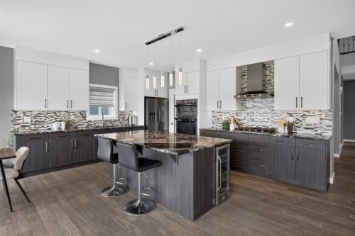 32 Legacy Cove Se, Calgary, AB - Indoor Photo Showing Kitchen With Upgraded Kitchen