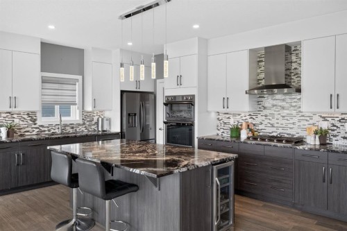 32 Legacy Cove Se, Calgary, AB - Indoor Photo Showing Kitchen With Upgraded Kitchen