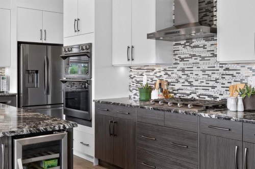 32 Legacy Cove Se, Calgary, AB - Indoor Photo Showing Kitchen With Upgraded Kitchen