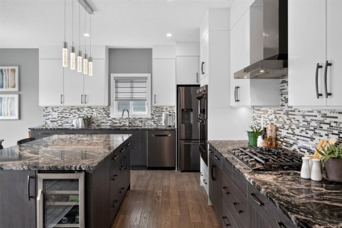 32 Legacy Cove Se, Calgary, AB - Indoor Photo Showing Kitchen With Upgraded Kitchen