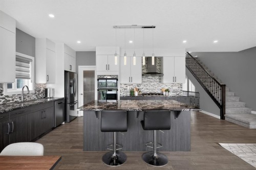 32 Legacy Cove Se, Calgary, AB - Indoor Photo Showing Kitchen With Upgraded Kitchen