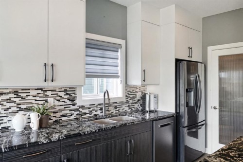 32 Legacy Cove Se, Calgary, AB - Indoor Photo Showing Kitchen With Upgraded Kitchen