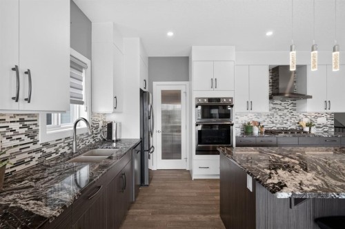 32 Legacy Cove Se, Calgary, AB - Indoor Photo Showing Kitchen With Upgraded Kitchen
