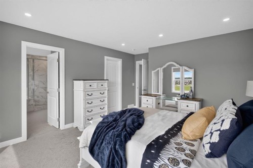 32 Legacy Cove Se, Calgary, AB - Indoor Photo Showing Bedroom