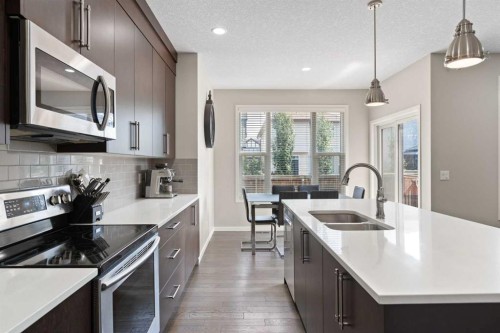 39 Brightoncrest Point Se, Calgary, AB - Indoor Photo Showing Kitchen With Double Sink With Upgraded Kitchen