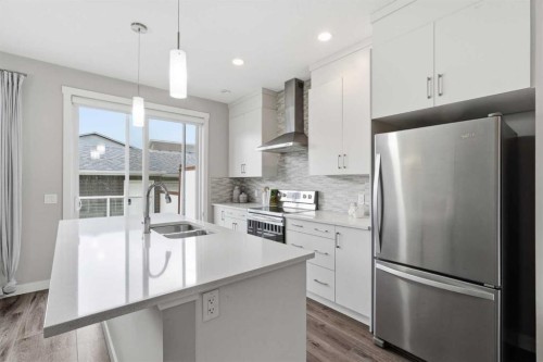 21 Howse Street Ne, Calgary, AB - Indoor Photo Showing Kitchen With Double Sink With Upgraded Kitchen