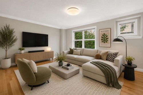 86 Cedarwood Lane Sw, Calgary, AB - Indoor Photo Showing Living Room