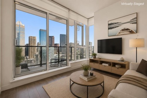 2903-310 12 Avenue Sw, Calgary, AB - Indoor Photo Showing Living Room