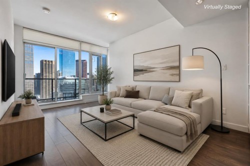 2903-310 12 Avenue Sw, Calgary, AB - Indoor Photo Showing Living Room