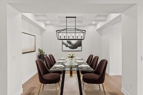 87 Sundown Crescent, Cochrane, AB - Indoor Photo Showing Dining Room