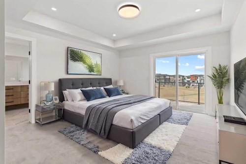 87 Sundown Crescent, Cochrane, AB - Indoor Photo Showing Bedroom