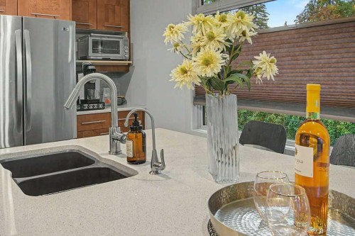 198 Bow Green Crescent Nw, Calgary, AB - Indoor Photo Showing Kitchen With Double Sink