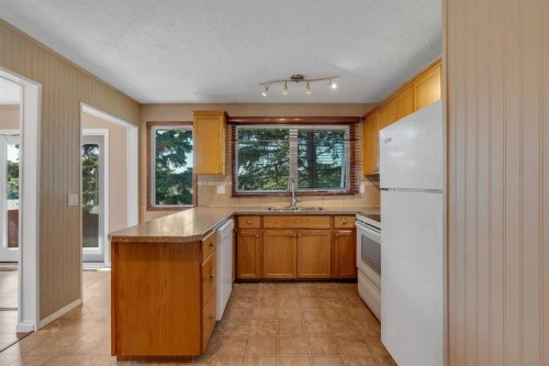 335 Queensland Drive Se, Calgary, AB - Indoor Photo Showing Kitchen With Double Sink