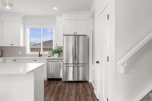 45 Willow Green Way, Cochrane, AB - Indoor Photo Showing Kitchen