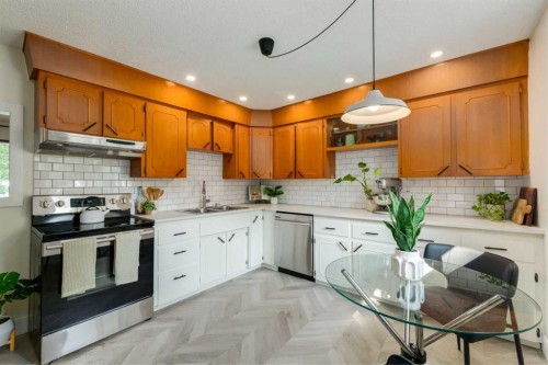 131 Thorncrest Road Nw, Calgary, AB - Indoor Photo Showing Kitchen With Stainless Steel Kitchen With Double Sink