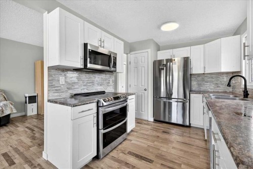4309 26 Avenue Se, Calgary, AB - Indoor Photo Showing Kitchen With Double Sink With Upgraded Kitchen