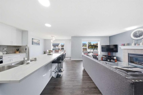19 Martha'S Meadow Close Ne, Calgary, AB - Indoor With Fireplace