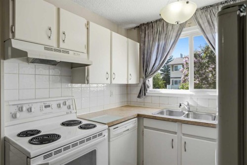 35-740 Bracewood Drive Sw, Calgary, AB - Indoor Photo Showing Kitchen With Double Sink