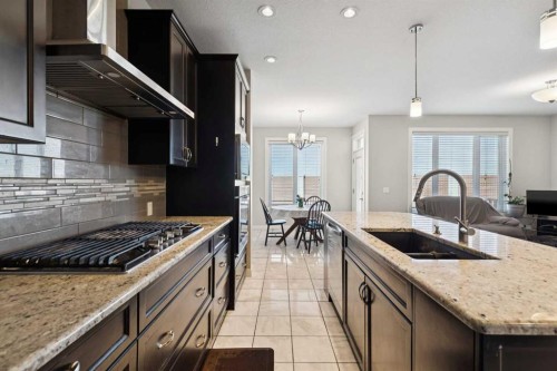 215 Redstone Heights Ne, Calgary, AB - Indoor Photo Showing Kitchen With Double Sink With Upgraded Kitchen