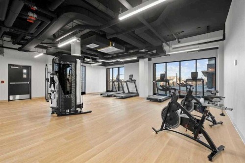 2109-8500 19 Avenue Se, Calgary, AB - Indoor Photo Showing Gym Room