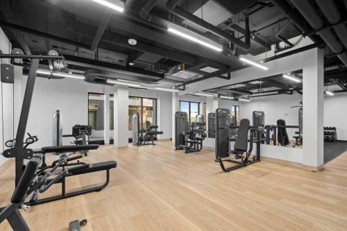 2109-8500 19 Avenue Se, Calgary, AB - Indoor Photo Showing Gym Room