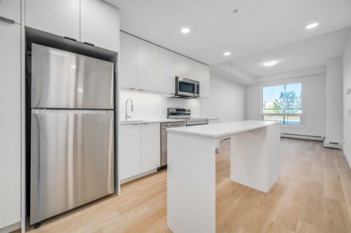 2109-8500 19 Avenue Se, Calgary, AB - Indoor Photo Showing Kitchen With Upgraded Kitchen