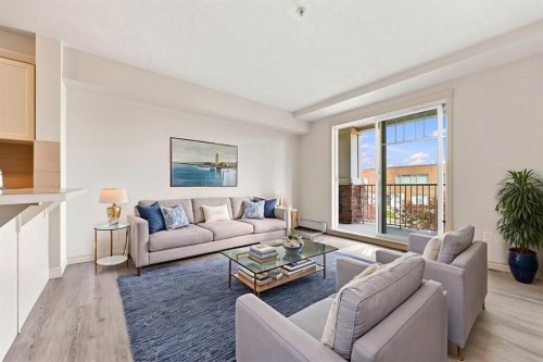 204-304 Cranberry Park Se, Calgary, AB - Indoor Photo Showing Living Room