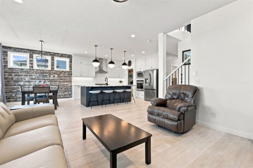 218 Boulder Creek Place, Langdon, AB - Indoor Photo Showing Living Room