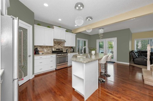 135 Kincora Drive Nw, Calgary, AB - Indoor Photo Showing Kitchen With Stainless Steel Kitchen With Upgraded Kitchen