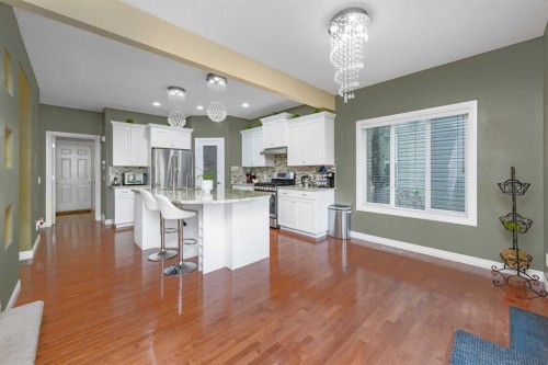135 Kincora Drive Nw, Calgary, AB - Indoor Photo Showing Kitchen With Upgraded Kitchen