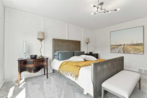 236 Hillcrest Drive Sw, Airdrie, AB - Indoor Photo Showing Bedroom