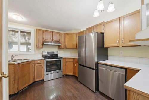 96 Falshire Close Ne, Calgary, AB - Indoor Photo Showing Kitchen With Double Sink