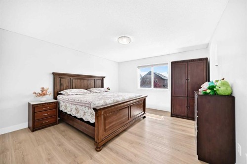218 Saddlefield Place Ne, Calgary, AB - Indoor Photo Showing Bedroom