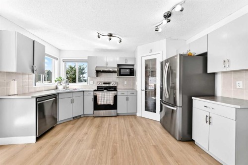218 Saddlefield Place Ne, Calgary, AB - Indoor Photo Showing Kitchen With Stainless Steel Kitchen With Upgraded Kitchen