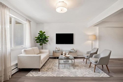 40-3809 45 Street Sw, Calgary, AB - Indoor Photo Showing Living Room