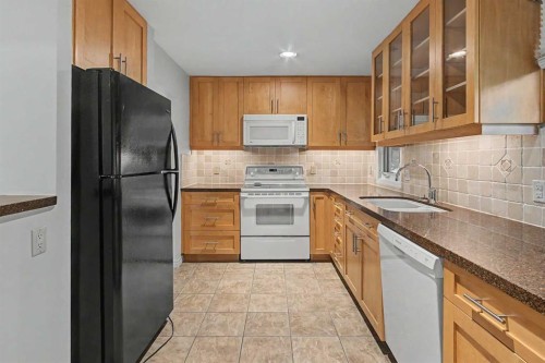 2214 24A Street Sw, Calgary, AB - Indoor Photo Showing Kitchen With Double Sink