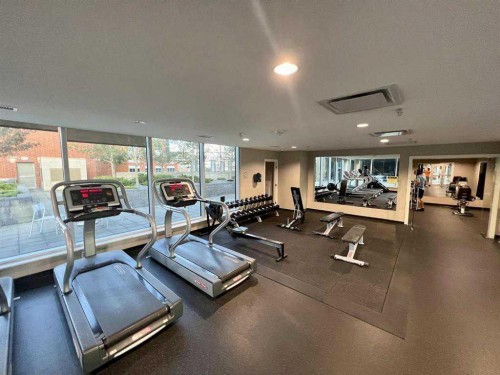 409-1320 1 Street Se, Calgary, AB - Indoor Photo Showing Gym Room