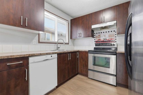 15 Doverville Way Se, Calgary, AB - Indoor Photo Showing Kitchen With Double Sink
