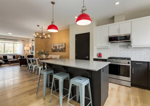 71 Seton Gardens Se, Calgary, AB - Indoor Photo Showing Kitchen With Upgraded Kitchen