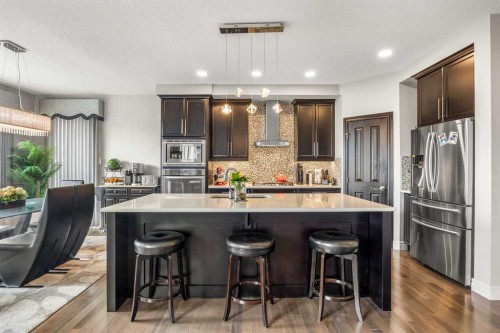 183 Aspen Acres Manor Sw, Calgary, AB - Indoor Photo Showing Kitchen With Stainless Steel Kitchen With Upgraded Kitchen