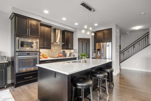 183 Aspen Acres Manor Sw, Calgary, AB - Indoor Photo Showing Kitchen With Stainless Steel Kitchen With Upgraded Kitchen