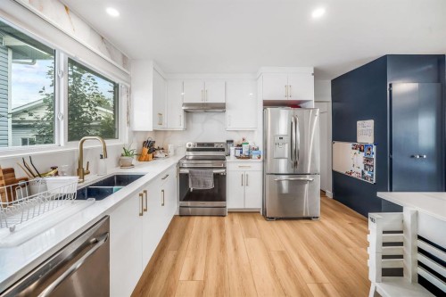 703 Millar Road Ne, Calgary, AB - Indoor Photo Showing Kitchen With Double Sink With Upgraded Kitchen