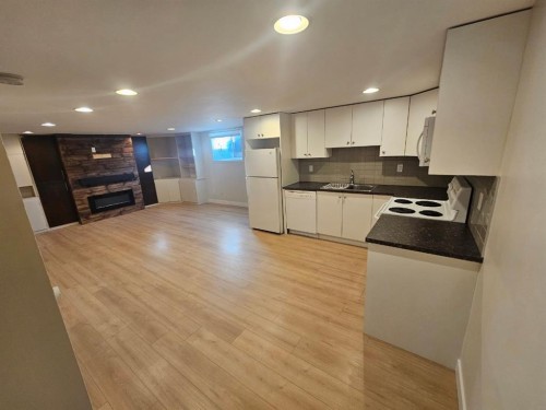 703 Millar Road Ne, Calgary, AB - Indoor Photo Showing Kitchen With Double Sink