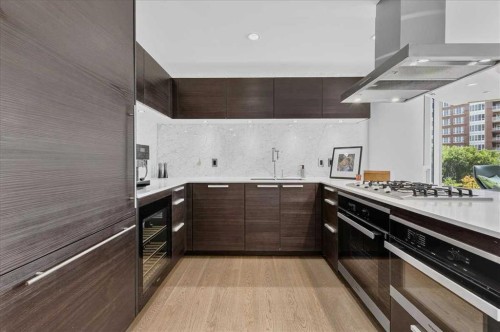 302-738 1 Avenue Sw, Calgary, AB - Indoor Photo Showing Kitchen With Upgraded Kitchen
