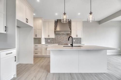 63 Setonvista Grove Se, Calgary, AB - Indoor Photo Showing Kitchen With Upgraded Kitchen